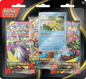 *Pre-Order* Scarlet & Violet: Mega Evolution - 3 Pack Blister (Psyduck)