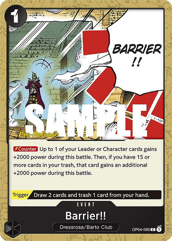 Barrier!! [Kingdoms of Intrigue Pre-Release Cards]