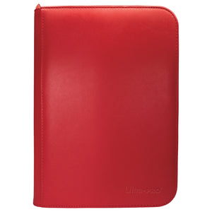 Ultra Pro - 4 Pocket Zippered - Red - PRO Binder (160)