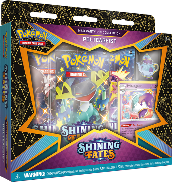 Pokemon - Shining Fates - Polteageist - Mad Party Pin Collection