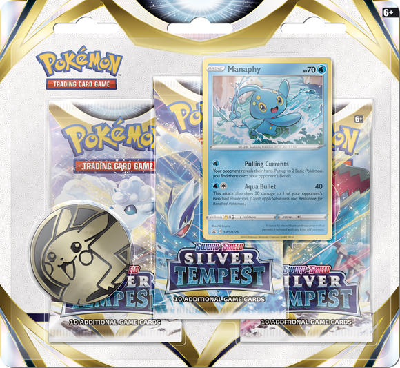 Pokemon - Silver Tempest - Manaphy - 3 Pack Blister