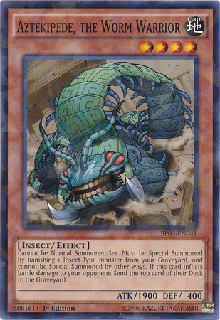 Aztekipede, the Worm Warrior [BP03-EN041] Shatterfoil Rare 