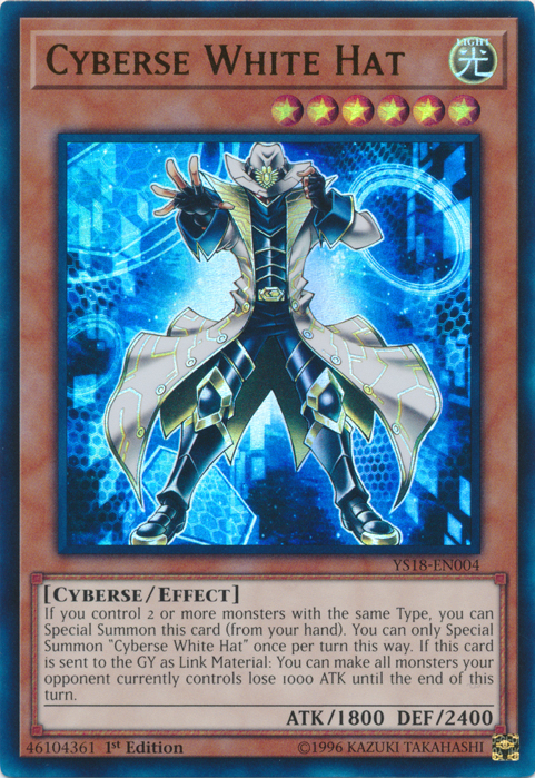 Cyberse White Hat [YS18-EN004] Ultra Rare 