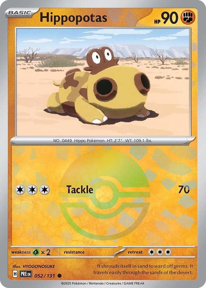 Hippopotas (052/131) (Poke Ball Pattern) [Scarlet &amp; Violet: Prismatic Evolutions] 