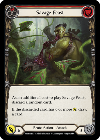 Savage Feast (Red) [WTR014-R] (Welcome to Rathe) Alpha Print Rainbow Foil 
