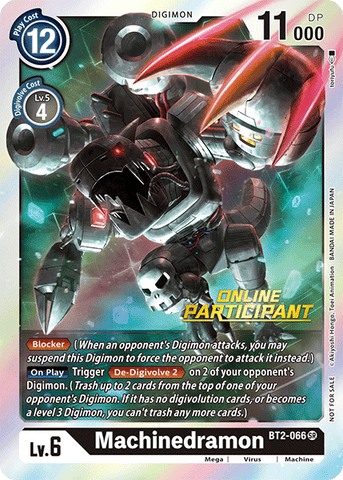 Machinedramon [BT2-066] (Online Participant) [Release Special Booster Ver.1.0 Promos] 