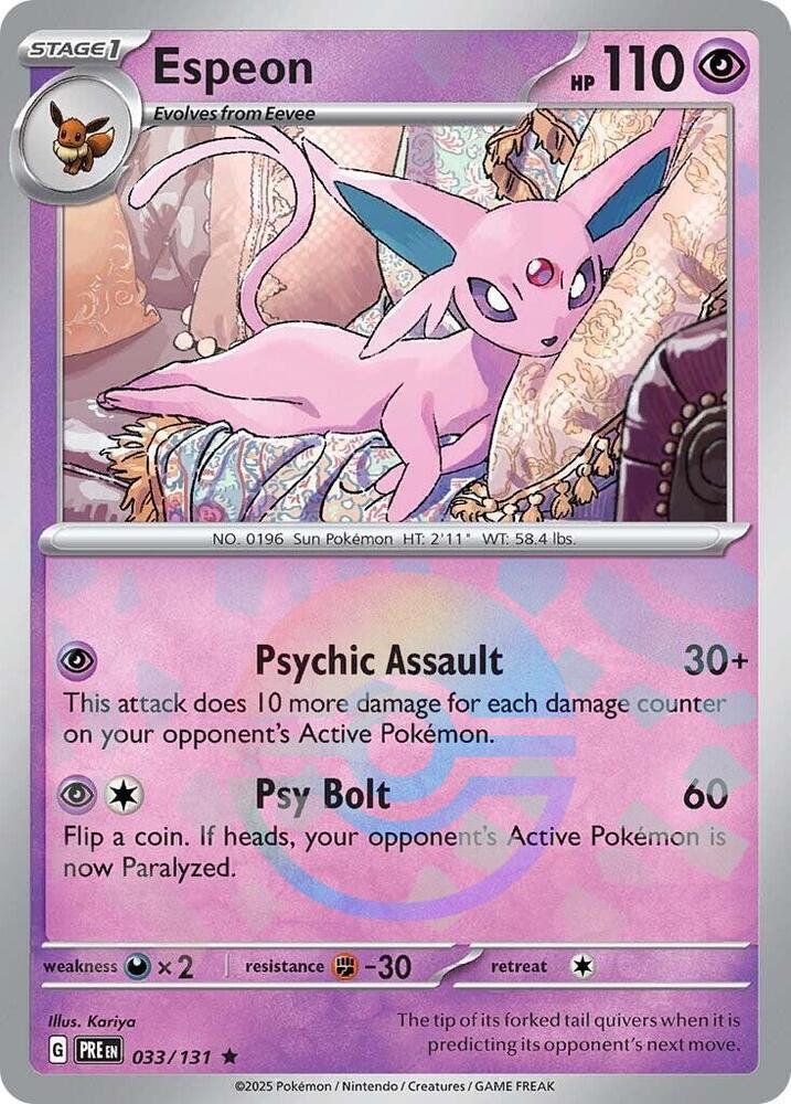 Espeon (033/131) (Poke Ball Pattern) [Scarlet &amp; Violet: Prismatic Evolutions] 