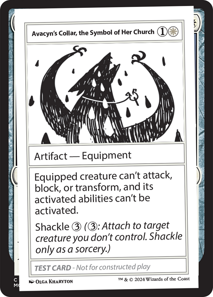 Avacyn's Collar, the Symbol of Her Church [Mystery Booster 2 Playtest Cards] 