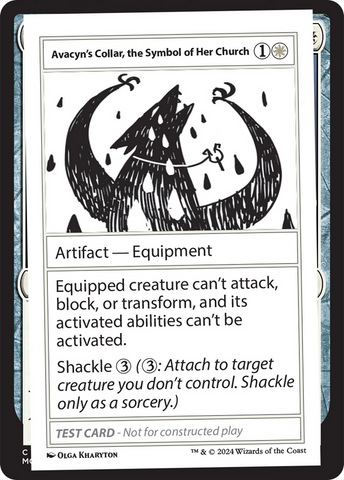 Avacyn's Collar, the Symbol of Her Church [Mystery Booster 2 Playtest Cards] 