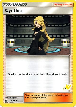 Cynthia (119/156) (Pikachu Stamp #59) [Battle Academy 2020] 