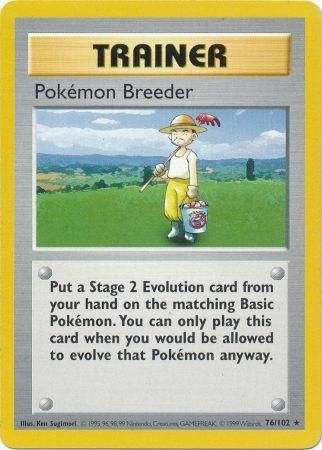 Pokemon Breeder (76/102) [Base Set Shadowless Unlimited] 