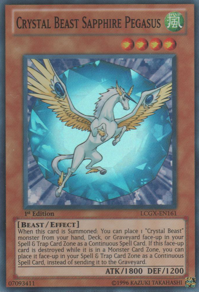 Crystal Beast Sapphire Pegasus [LCGX-EN161] Super Rare 