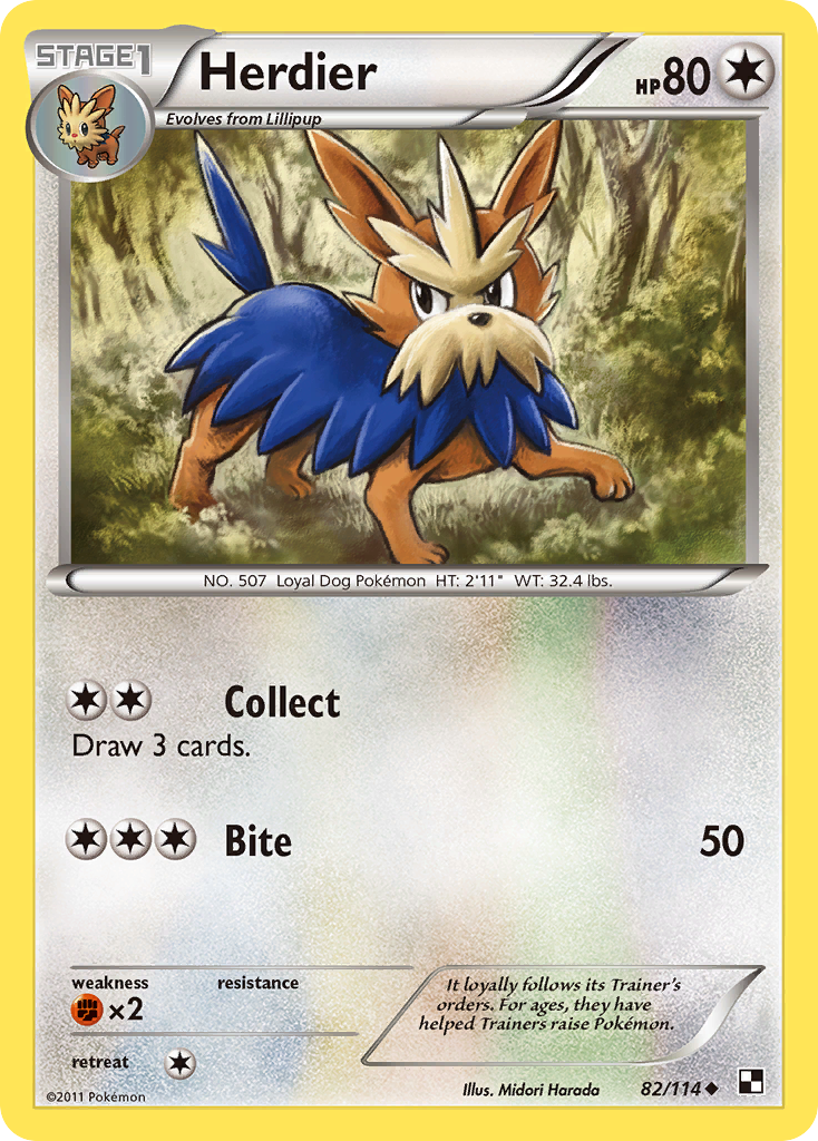 Herdier (82/114) [Black &amp; White: Base Set] 