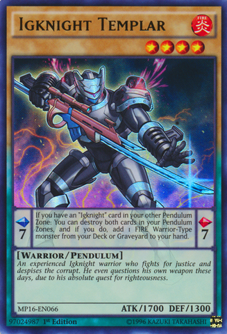 Igknight Templar [MP16-EN066] Ultra Rare 