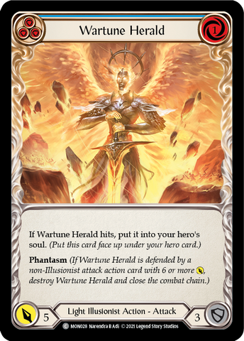 Wartune Herald (Blue) [MON028-RF] (Monarch) 1st Edition Rainbow Foil 