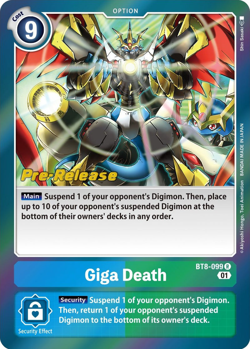 Giga Death [BT8-099] [New Awakening Pre-Release Cards]