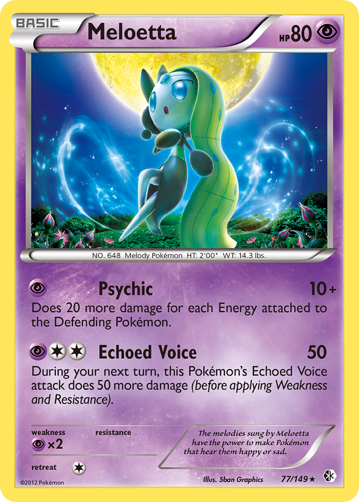 Meloetta (77/149) (Theme Deck Exclusive) [Black &amp; White: Boundaries Crossed] 