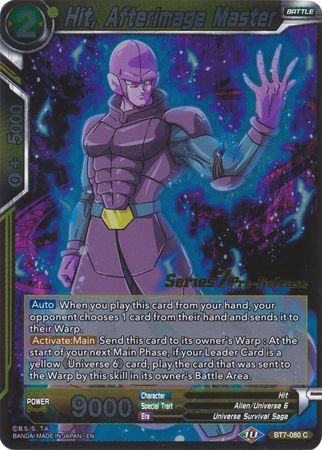 Hit, Afterimage Master (BT7-080_PR) [Assault of the Saiyans Prerelease Promos] 