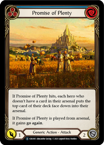Promise of Plenty (Blue) [U-CRU185] (Crucible of War Unlimited) Unlimited Rainbow Foil 