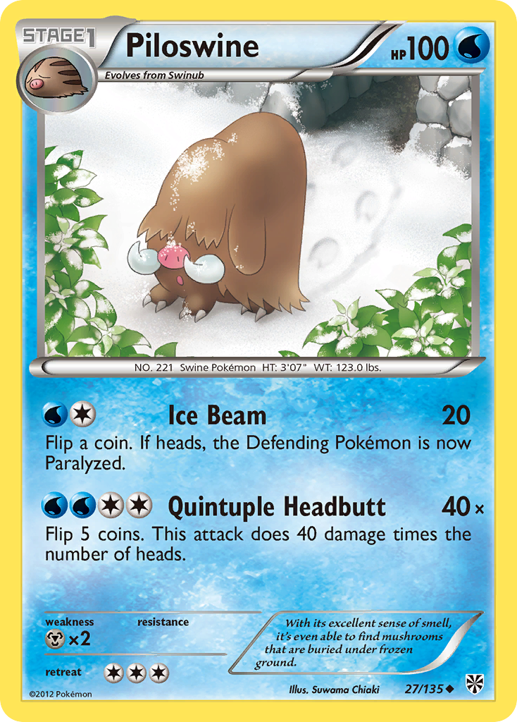 Piloswine (27/135) [Black &amp; White: Plasma Storm] 