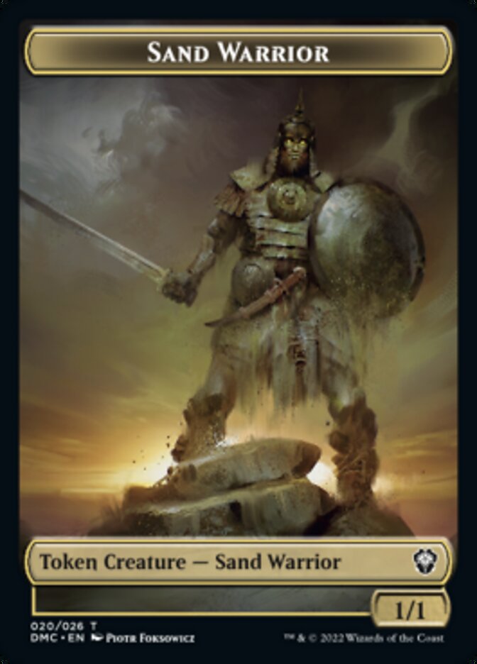 Soldier // Sand Warrior Double-Sided Token [Dominaria United Tokens] 