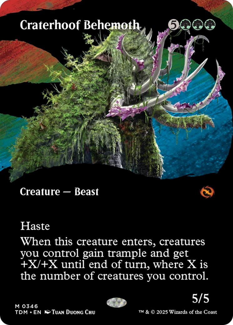 Craterhoof Behemoth (Borderless) [Tarkir: Dragonstorm] 