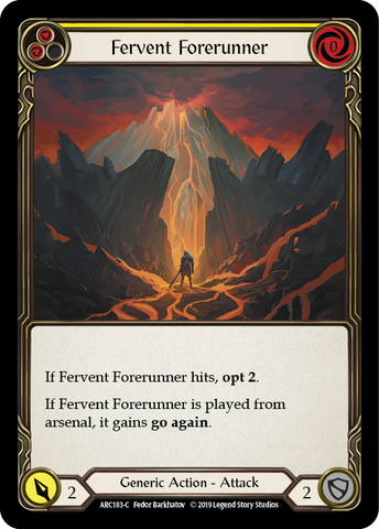Fervent Forerunner (Yellow) [ARC183-C] (Arcane Rising) 1st Edition Rainbow Foil 