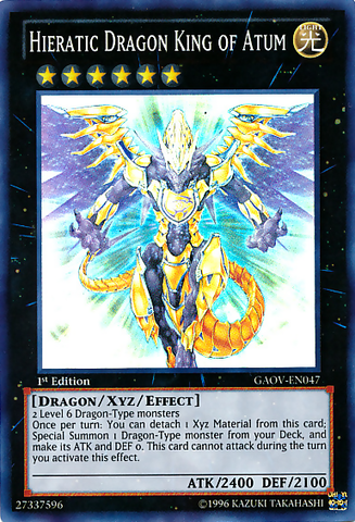 Hieratic Dragon King of Atum [GAOV-EN047] Super Rare 