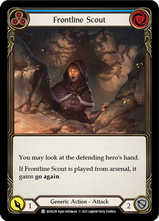 Frontline Scout (Blue) [MON274-RF] (Monarch) 1st Edition Rainbow Foil 