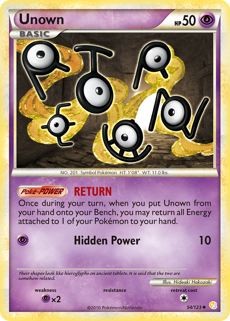 Unown (54/123) [HeartGold &amp; SoulSilver: Base Set] 