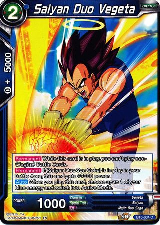 Saiyan Duo Vegeta (BT6-034) [Destroyer Kings] 