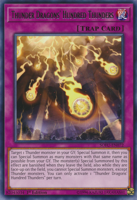 Thunder Dragons' Hundred Thunders [SOFU-EN072] Rare 