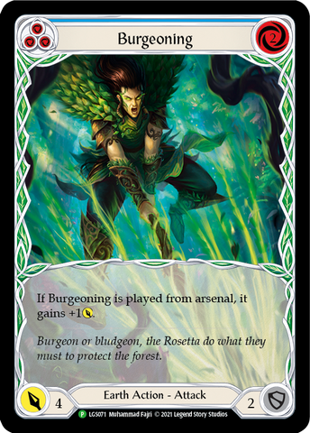 Burgeoning (Blue) [LGS071] (Promo) Rainbow Foil 