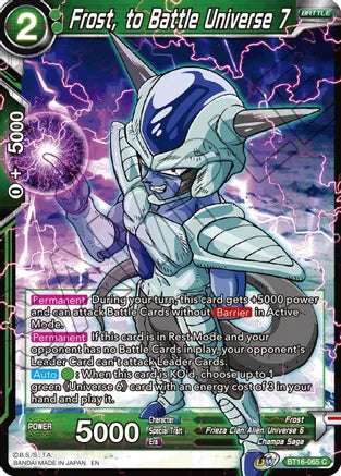 Frost, to Battle Universe 7 (BT16-065) [Realm of the Gods] 