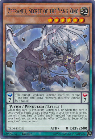 Zefraniu, Secret of the Yang Zing [CROS-EN025] Rare 