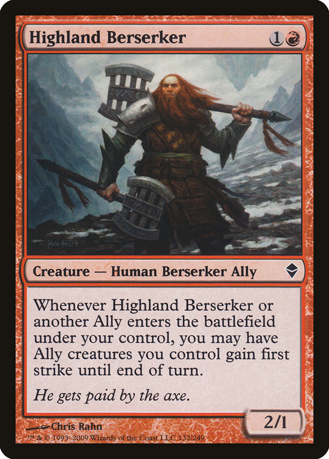 Berserker des Hautes Terres [Zendikar] 