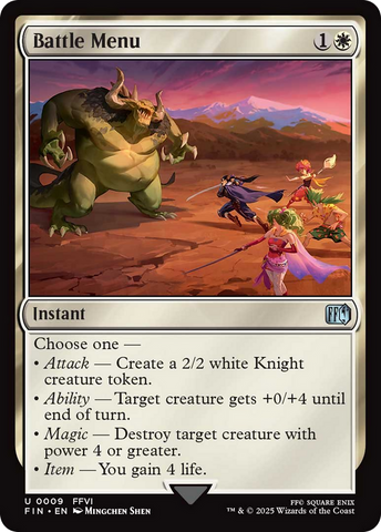 Battle Menu [FINAL FANTASY] 