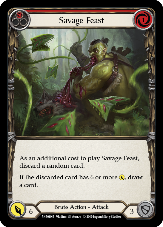 Savage Feast (Red) [RNR010-R] (Rhinar Hero Deck) 1st Edition Normal 