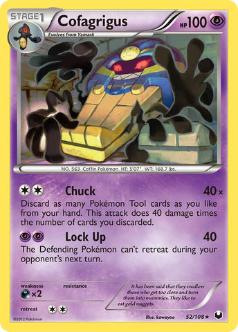 Cofagrigus (52/108) (Cracked Ice Holo) (Theme Deck Exclusive) [Black &amp; White: Dark Explorers] 