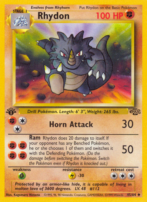 Rhydon (45/64) [Jungle 1st Edition] 