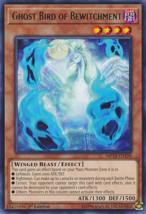 Ghost Bird of Bewitchment [MP18-EN190] Rare 