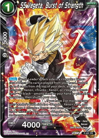 SS Vegeta, Burst of Strength (P-401) [Promotion Cards] 