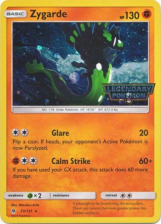 Zygarde (72/131) (Cosmos Holo) [Sun &amp; Moon: Forbidden Light] 