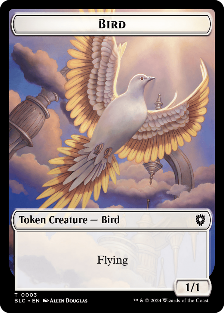 Storm Crow // Bird (003) Double-Sided Token [Bloomburrow Commander Tokens] 