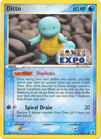 Ditto (64/113) (Games Expo Exclusive) [EX: Delta Species] 