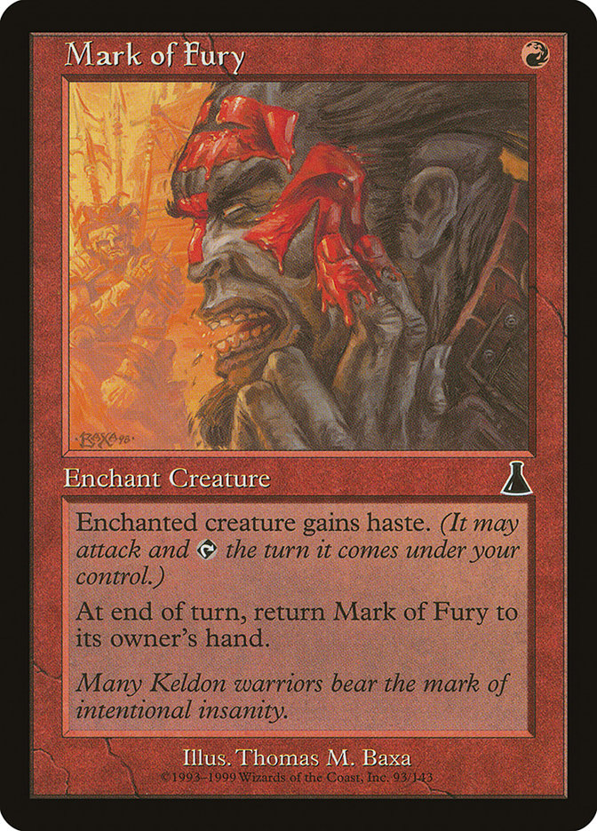 Mark of Fury [Urza's Destiny] 