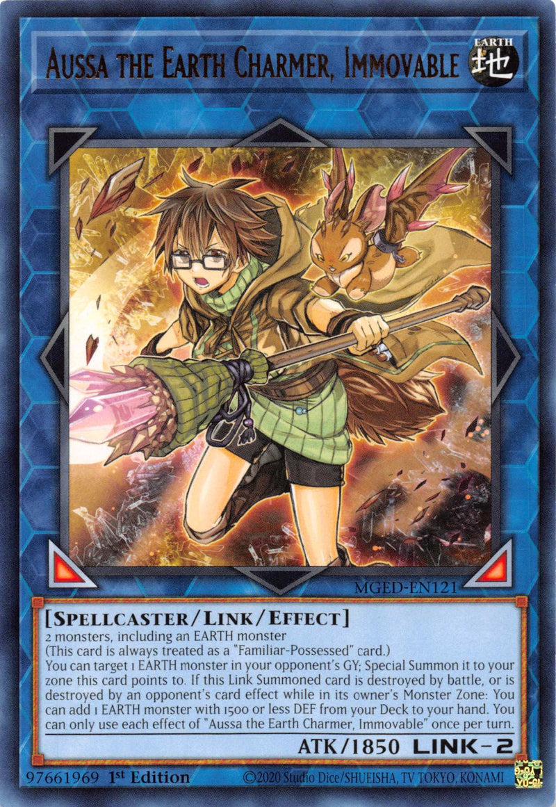 Aussa the Earth Charmer, Immovable [MGED-EN121] Rare 
