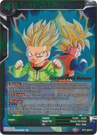 Trunks, Out Adventuring (BT7-059_PR) [Assault of the Saiyans Prerelease Promos] 