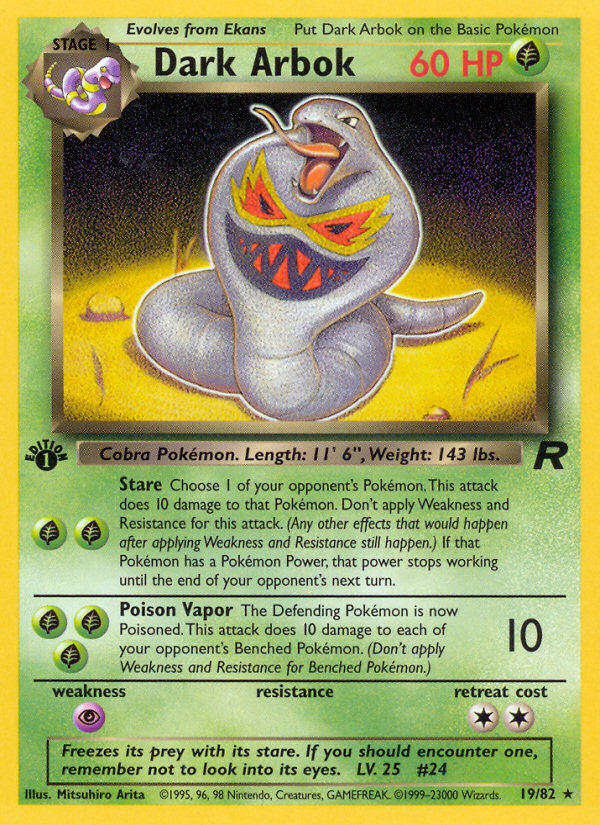 Dark Arbok (19/82) [Team Rocket 1st Edition] 