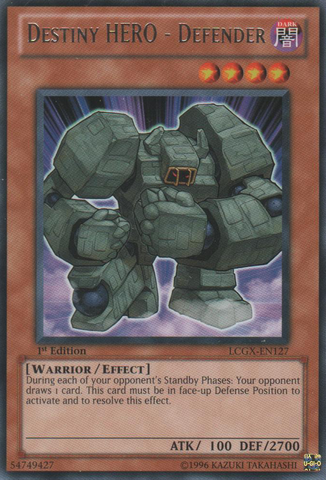 Destiny HERO - Defender [LCGX-EN127] Rare 